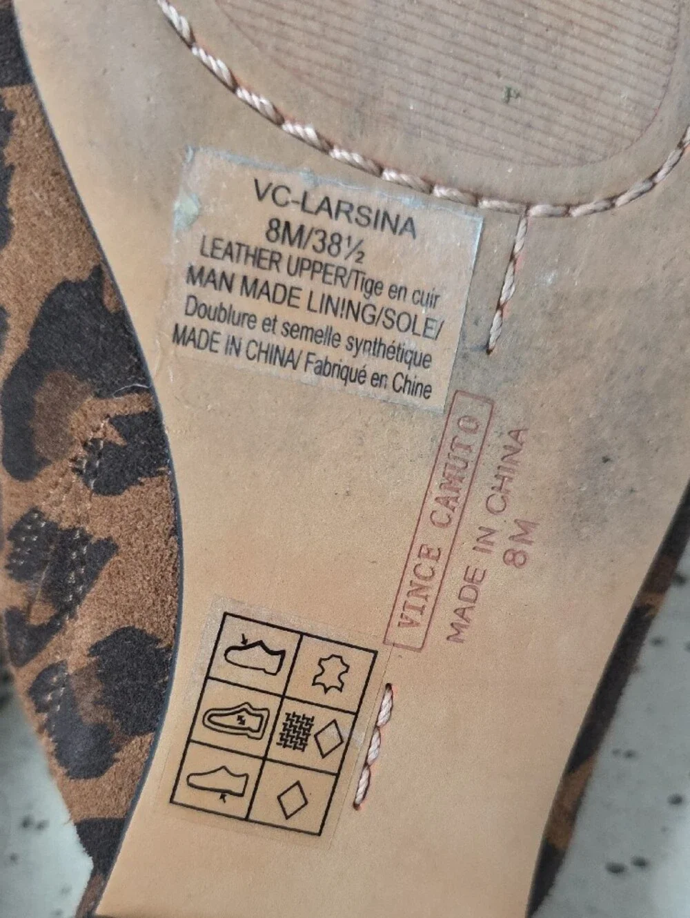 Vince Camuto Leopard-Print Slip-On Mules in Brown and Black - Picture 6 of 8